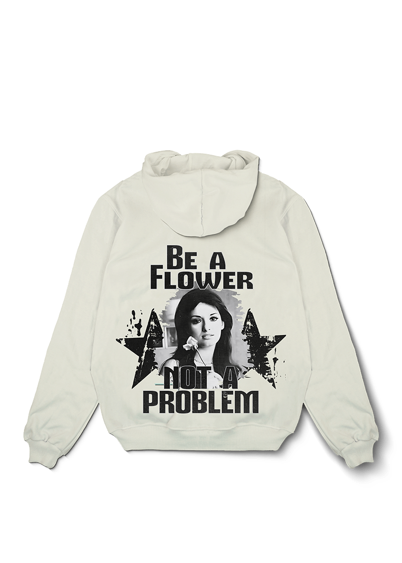 Be a Flower Mujde Ar Happy Oversized Hoodie