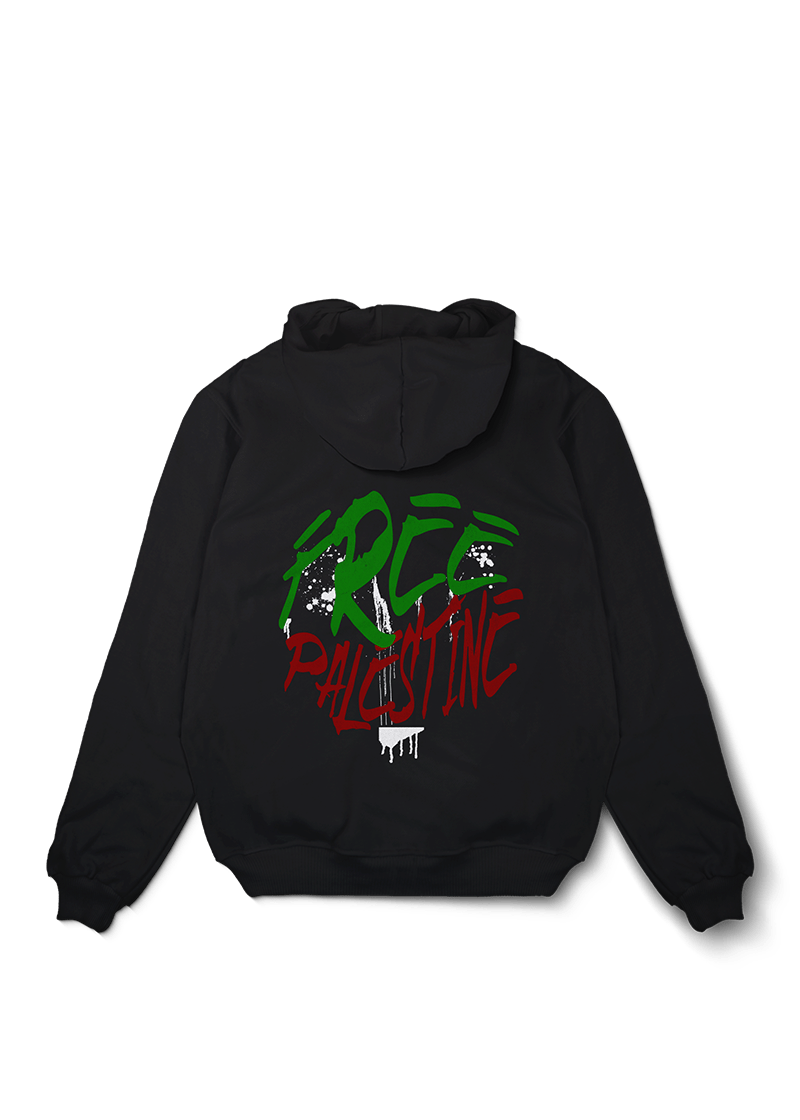 Bloody Free Palestine Oversized Hoodie