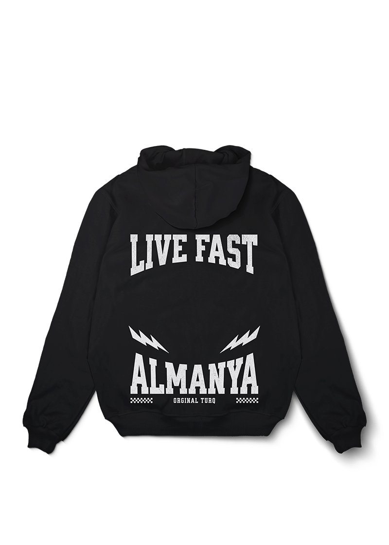 Live Fast ALMANYA Oversized Hoodie