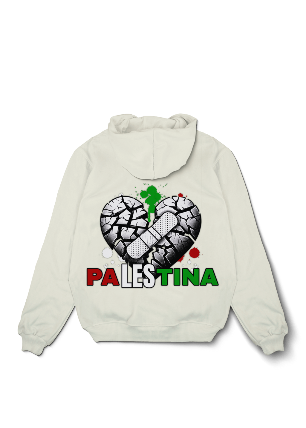 Palestina Broken Hearth Oversized Hoodie