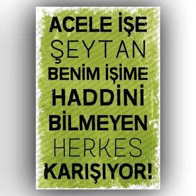Acele Ise seytan karisir