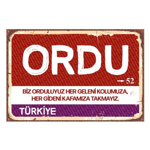 Ordu - Sehir Tabelasi