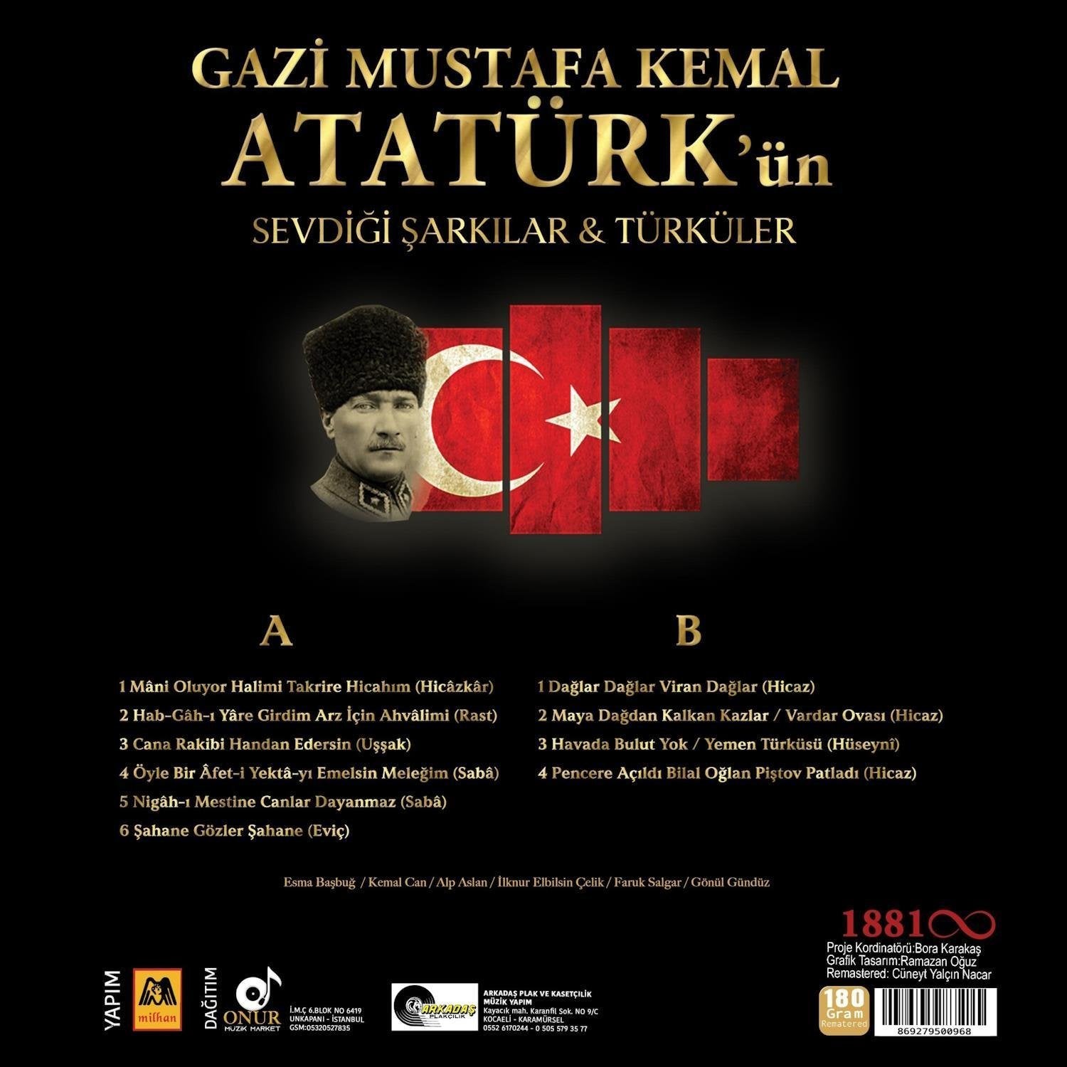 Atatürk'ün Sevdiği Şarkılar & Türküler (Plak)