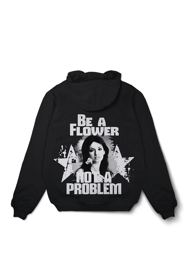 Be a Flower Mujde Ar Happy Oversized Hoodie