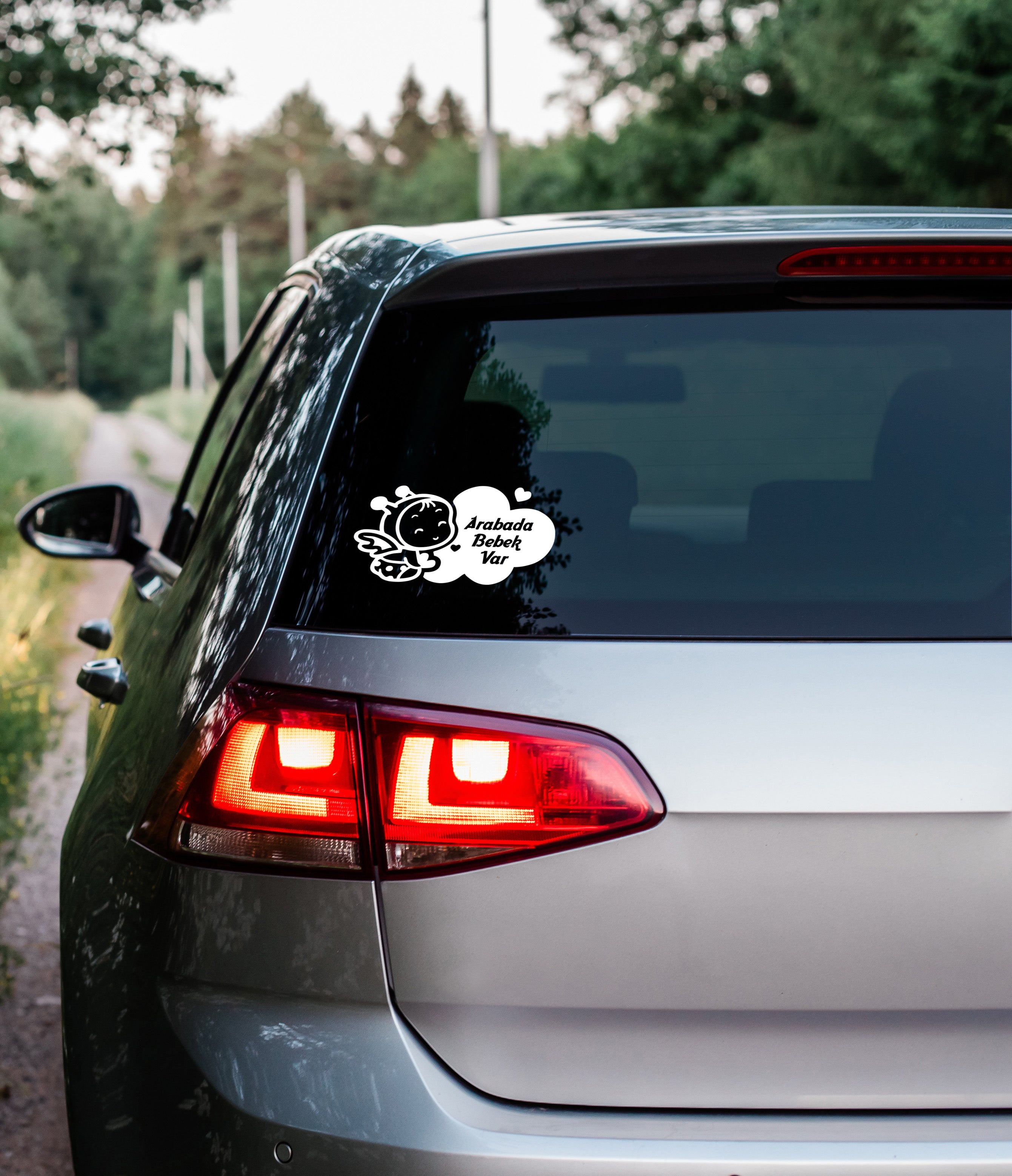 Arabada Bebek Var Sticker