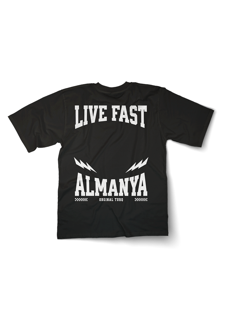Live Fast ALMANYA Oversized T-Shirt