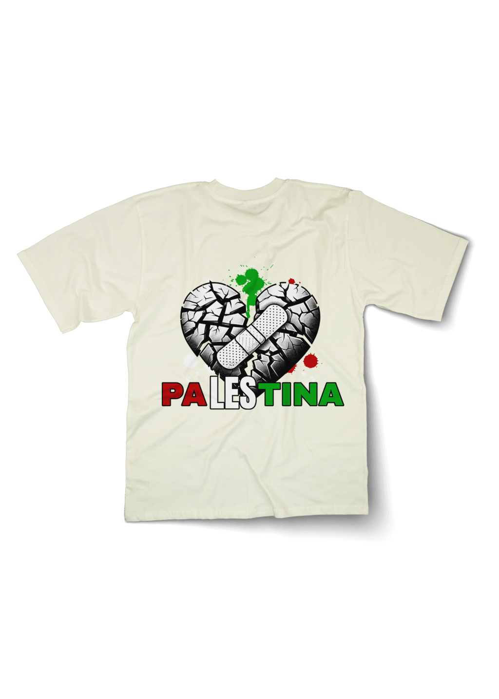 Palestina Broken Hearth Oversized T-shirt