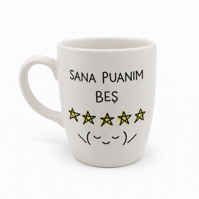 Ma note pour toi est 5 Tasse ovale