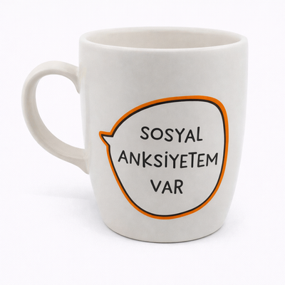 J'ai de l'anxiété sociale Mug ovale