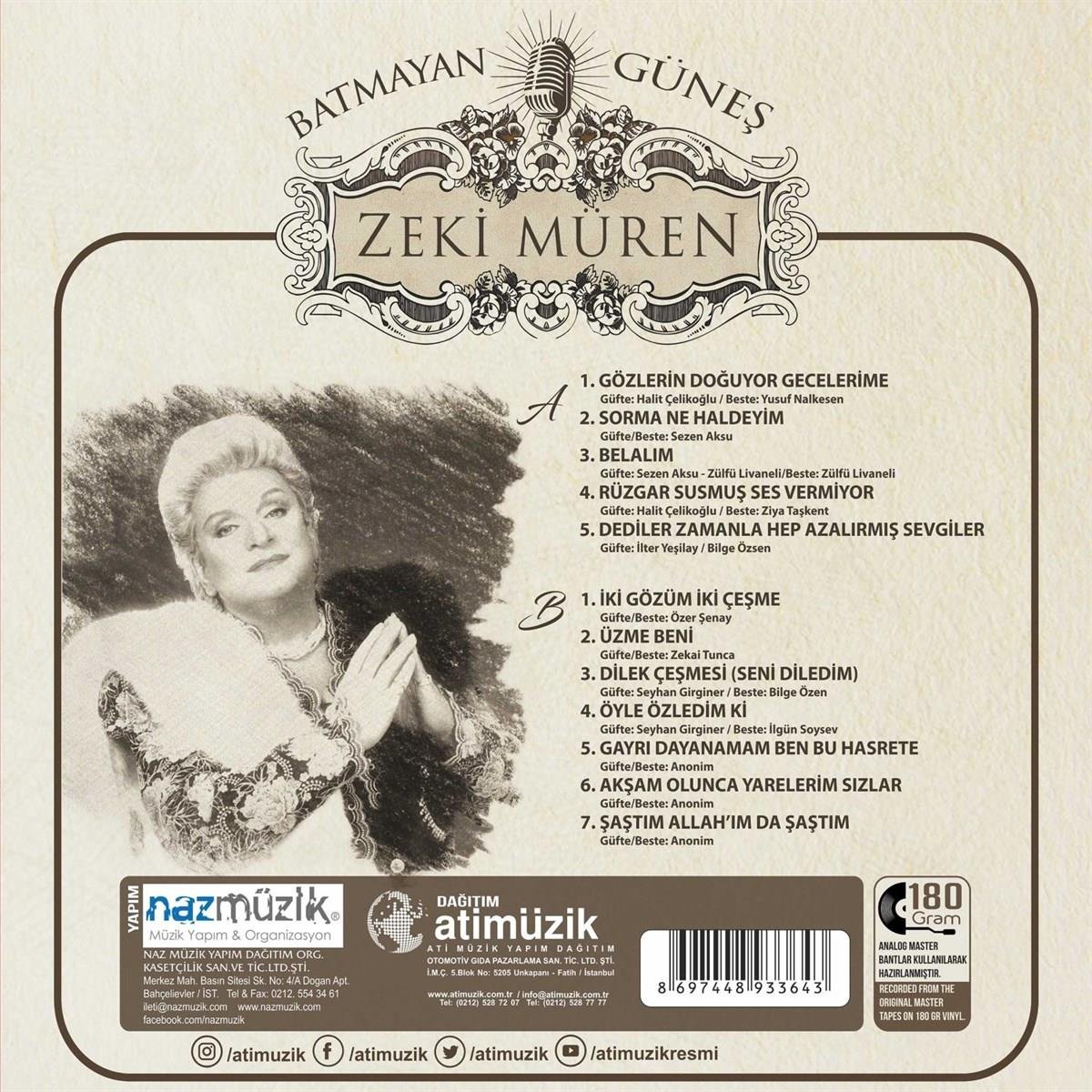 Zeki Muren - Batmayan Gunes (PLAK)