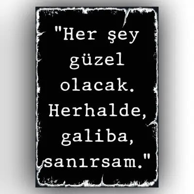 Her sey guzel olacak..