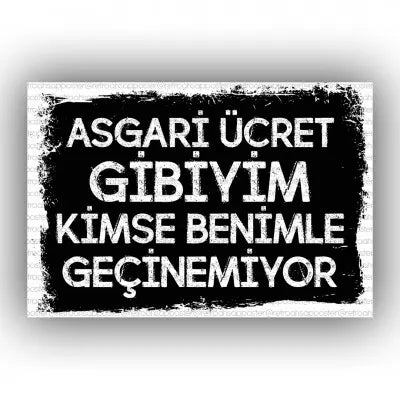 Asgari ucret gibiyim..