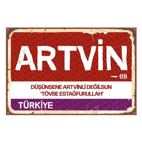 Artvin - Sehir Tabelasi