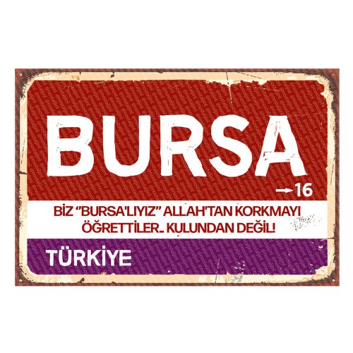 Bursa - Sehir Tabelasi