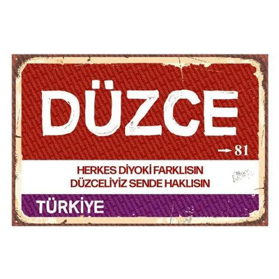 Düzce - Panneau de ville