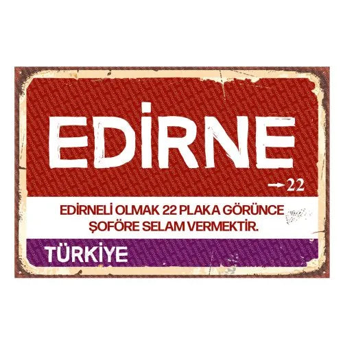 Edirne - Sehir Tabelasi