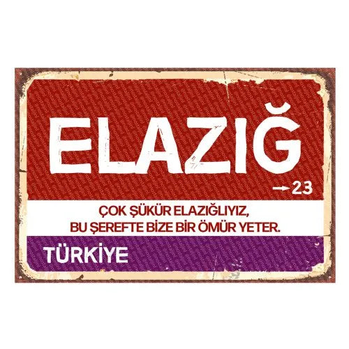 Elazığ - Sehir Tabelasi