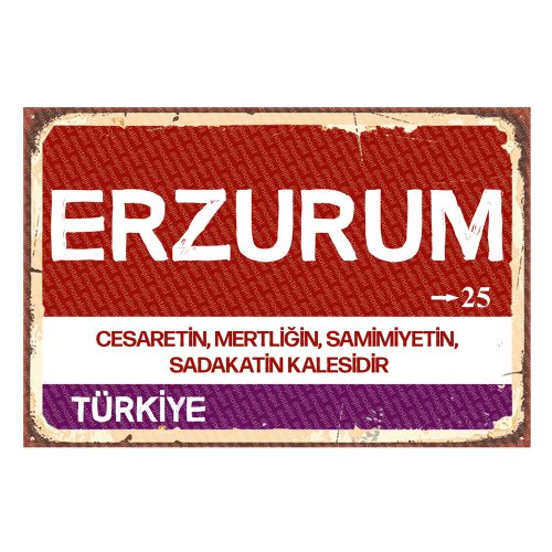 Erzurum - Sehir Tabelasi