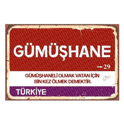 Gümüşhane - Panneau de ville