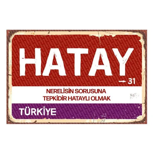 Hatay - Sehir Tabelasi