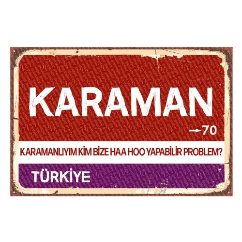 Karaman - Sehir Tabelasi