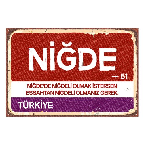 Niğde - Sehir Tabelasi