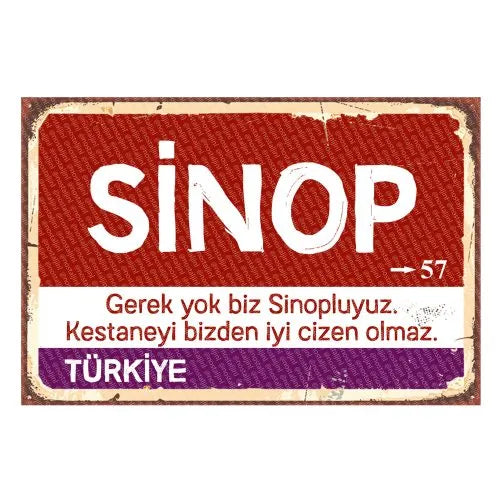 Sinop - Sehir Tabelasi