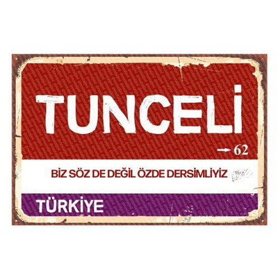 Tunceli - Panneau de la ville